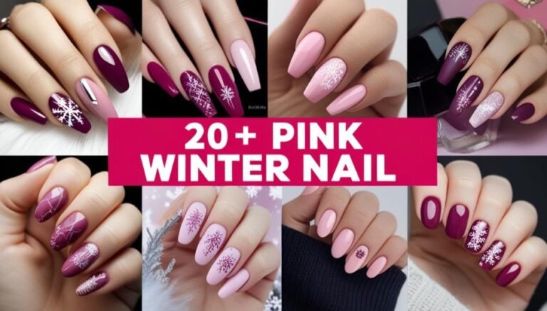 Pink Winter Nail